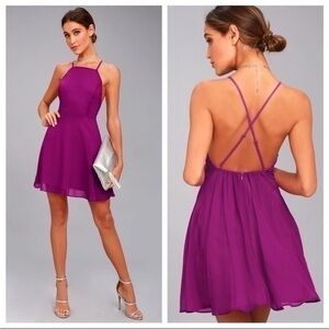 Lulu’s Letter of Love Backless Skater Dress